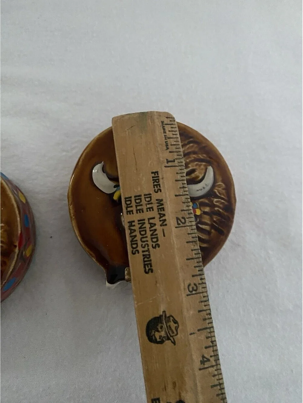 Vtg Native American Indian Chief Salt & Pepper Shakers Japan;Curio Fair Michigan